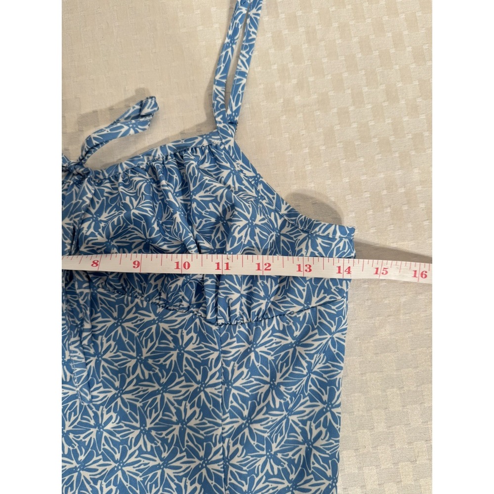 Joress Women's Blue/White Floral Midi Sundress Square Neck XS - Picture 8 of 10